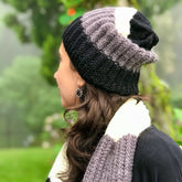 Hand-knitted B/W Woollen (Set-of-3)